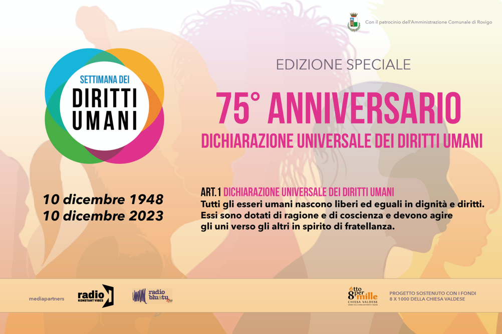 Ritorna a Rovigo la “Settimana dei diritti umani”, un'edizione speciale per il 75° anniversario della Dichiarazione universale